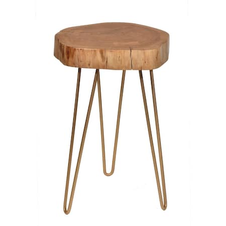 Carolina Seti Live Edge Accent Table Top, Gold LE2226-GLD